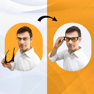 Alternative view of Surlunettes Anti Lumière Bleue - Lunettes XL pour Porteur de Lunettes