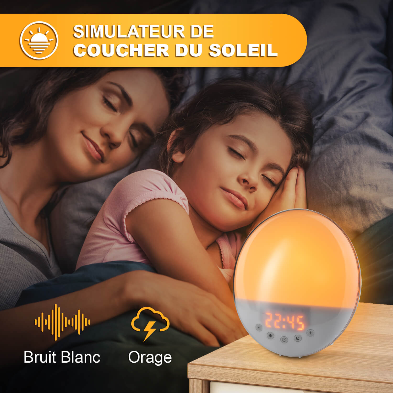 14€02 sur Réveil Lumineux Enfant Lampe Radio avec Simulation Aube