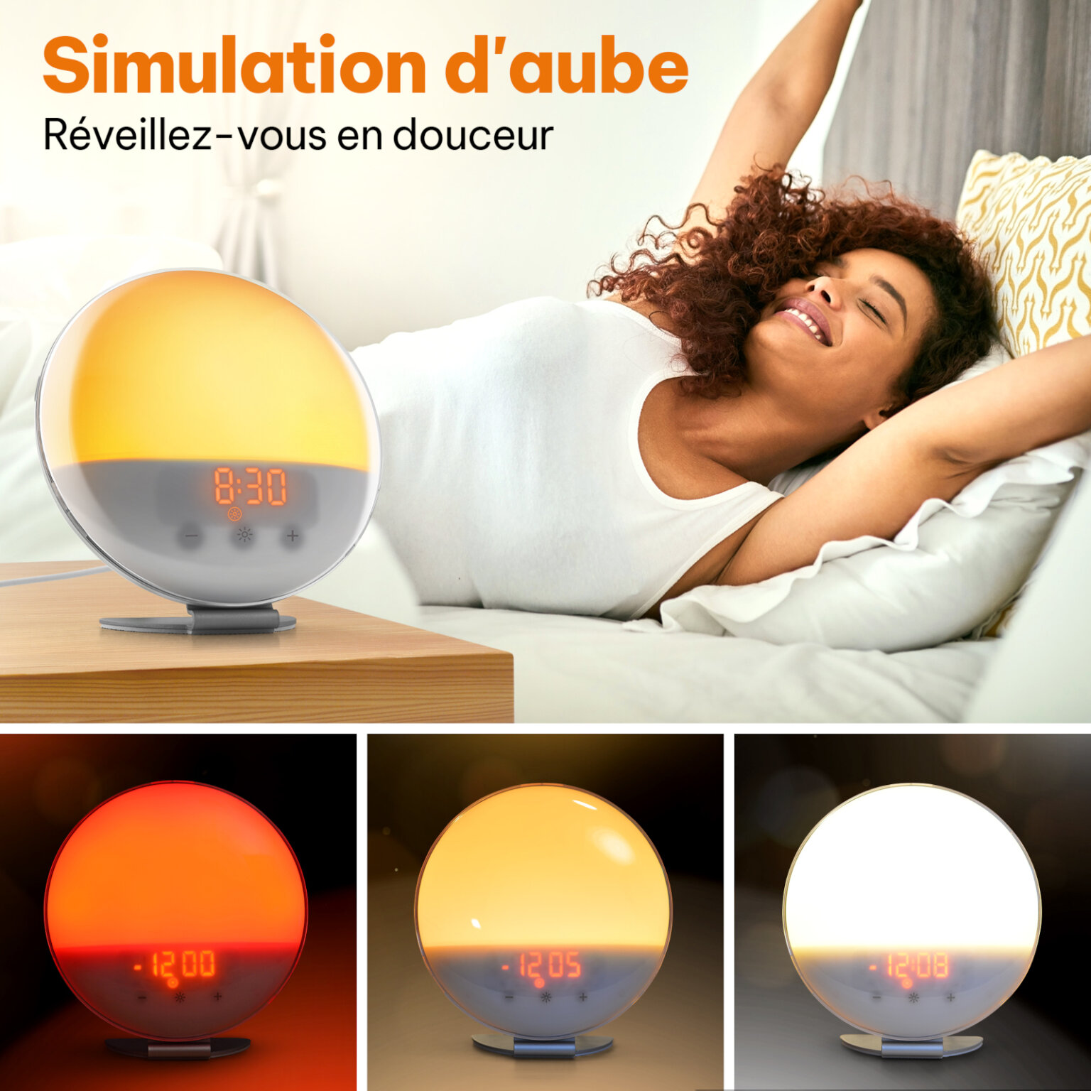 Réveil Projecteur Simulateur d'Aube