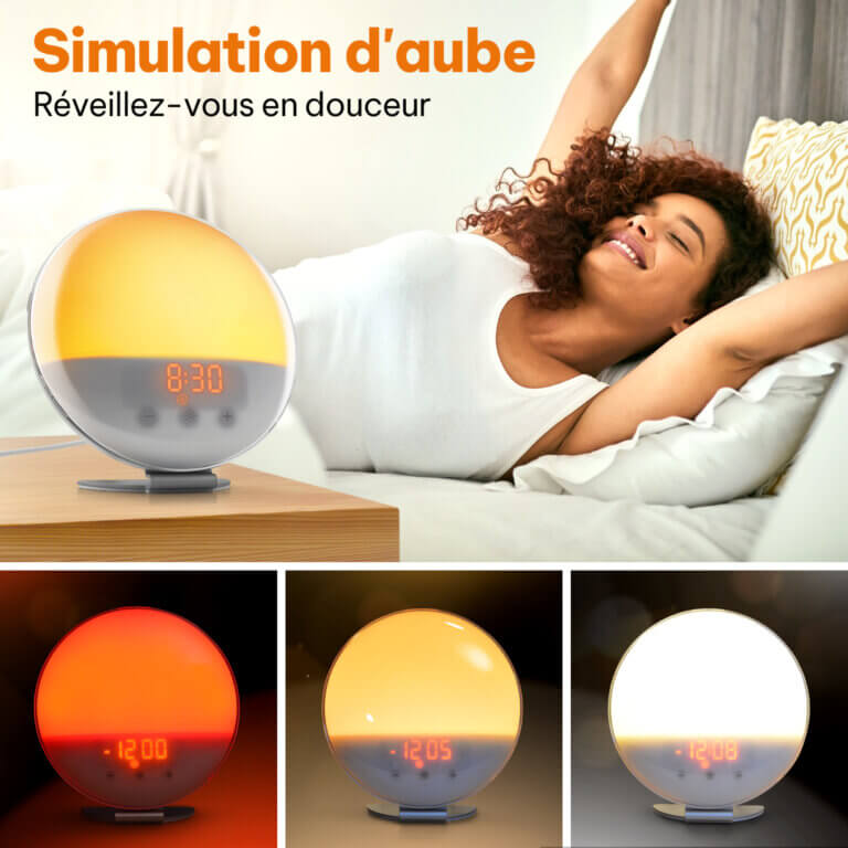 Réveil Simulateur D'aube LIVOO AR319 | Leroy Merlin