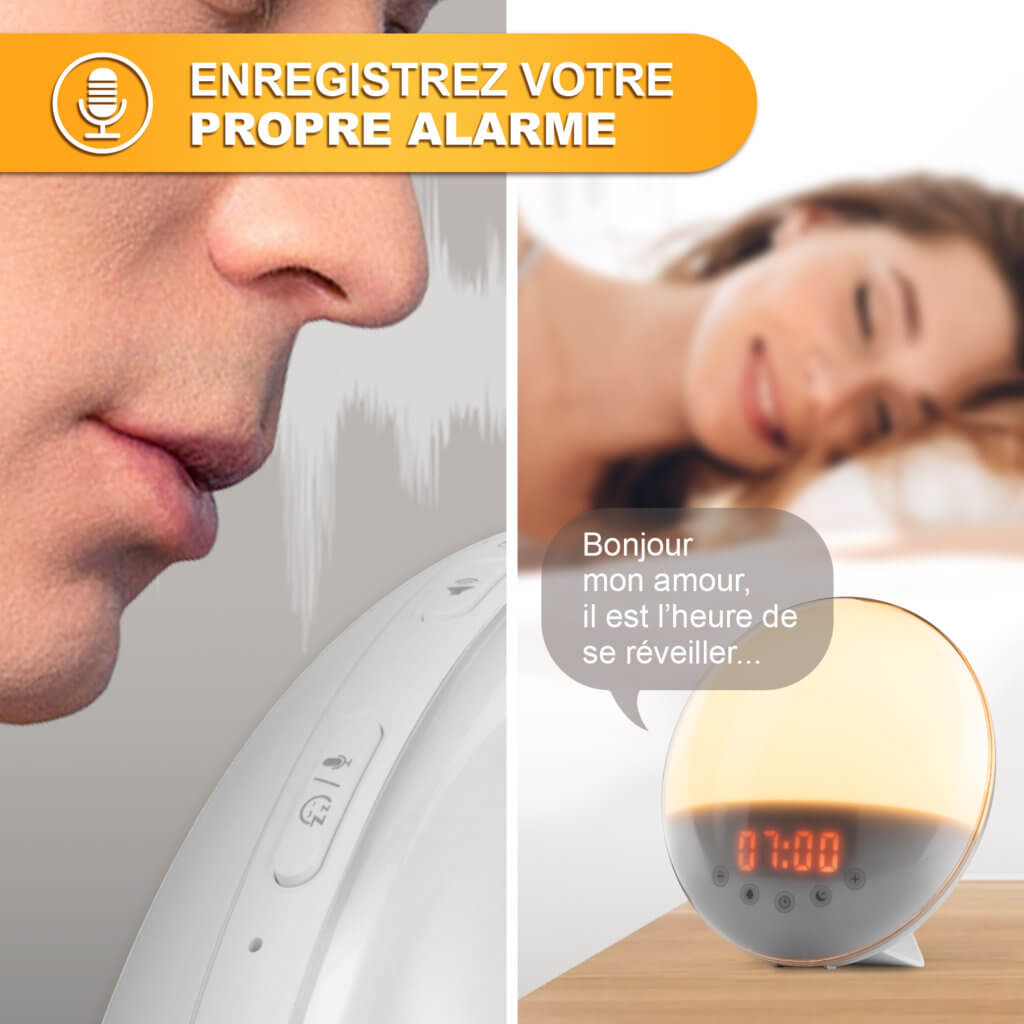 simulateur aube réveil enregistreur