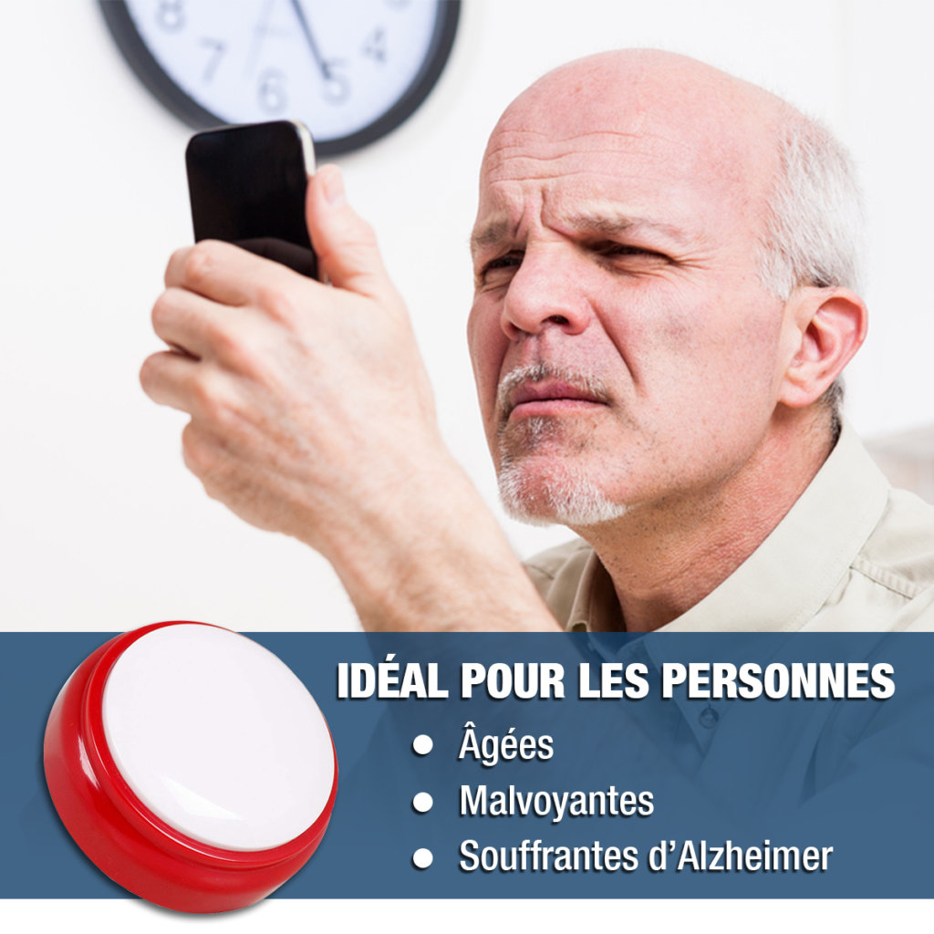 Horloge Parlante pour Personne Âgée, Alzheimer, Malvoyante, Aveugle