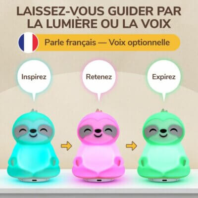 Alternative view of Coach de respiration lumineux et vocal guidé – Sommeil, relaxation, concentration