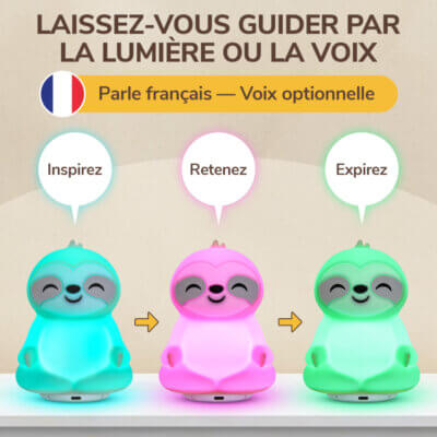 Alternative view of Coach de respiration lumineux et vocal guidé – Sommeil, relaxation, concentration