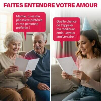 Alternative view of Carte de Vœux Enregistrable – Message Vocal Personnalisé 60 Secondes