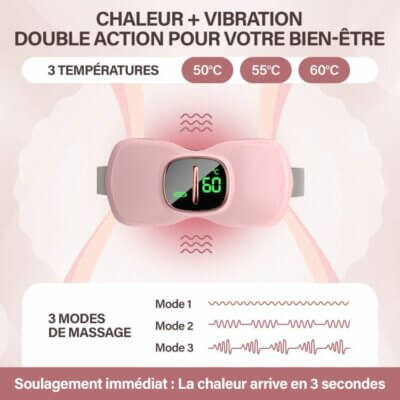 Alternative view of Ceinture chauffante vibrante – soulagement des douleurs menstruelles et lombaires