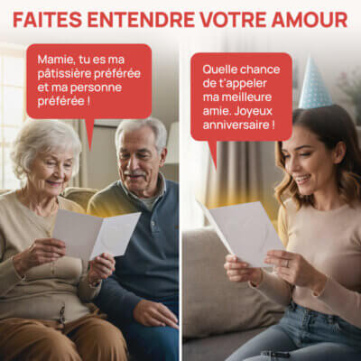 Alternative view of Carte de Vœux Enregistrable –  Lot de 2 – Message Vocal Personnalisé 60 Secondes