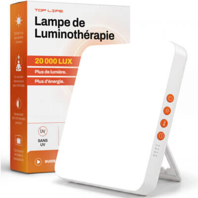Lampe Luminothérapie 20000 Lux - Séances Courtes, Lumière du Jour Sans UV